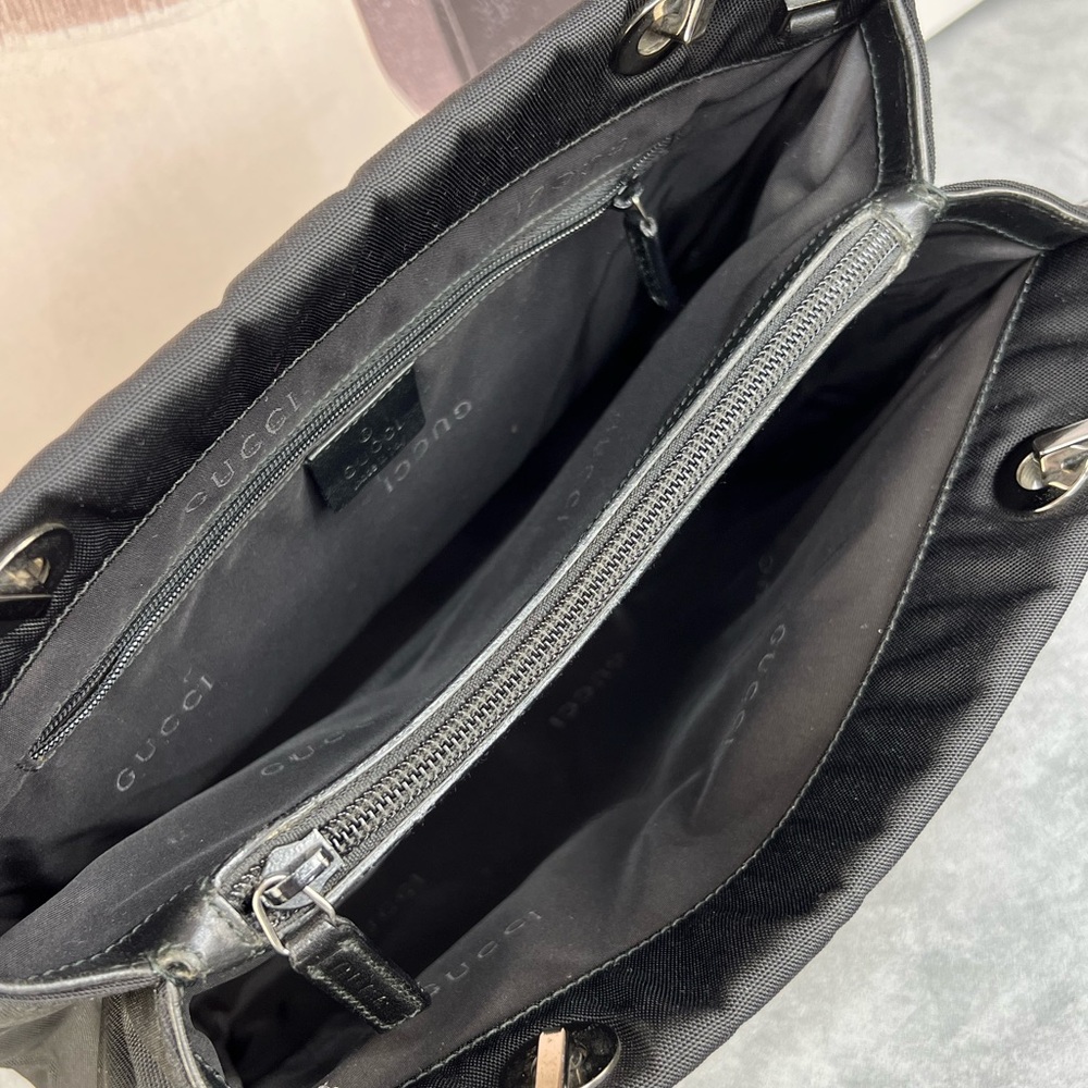 Gucci Black Tote Bag with Bamboo Handles - Picture 12 of 16